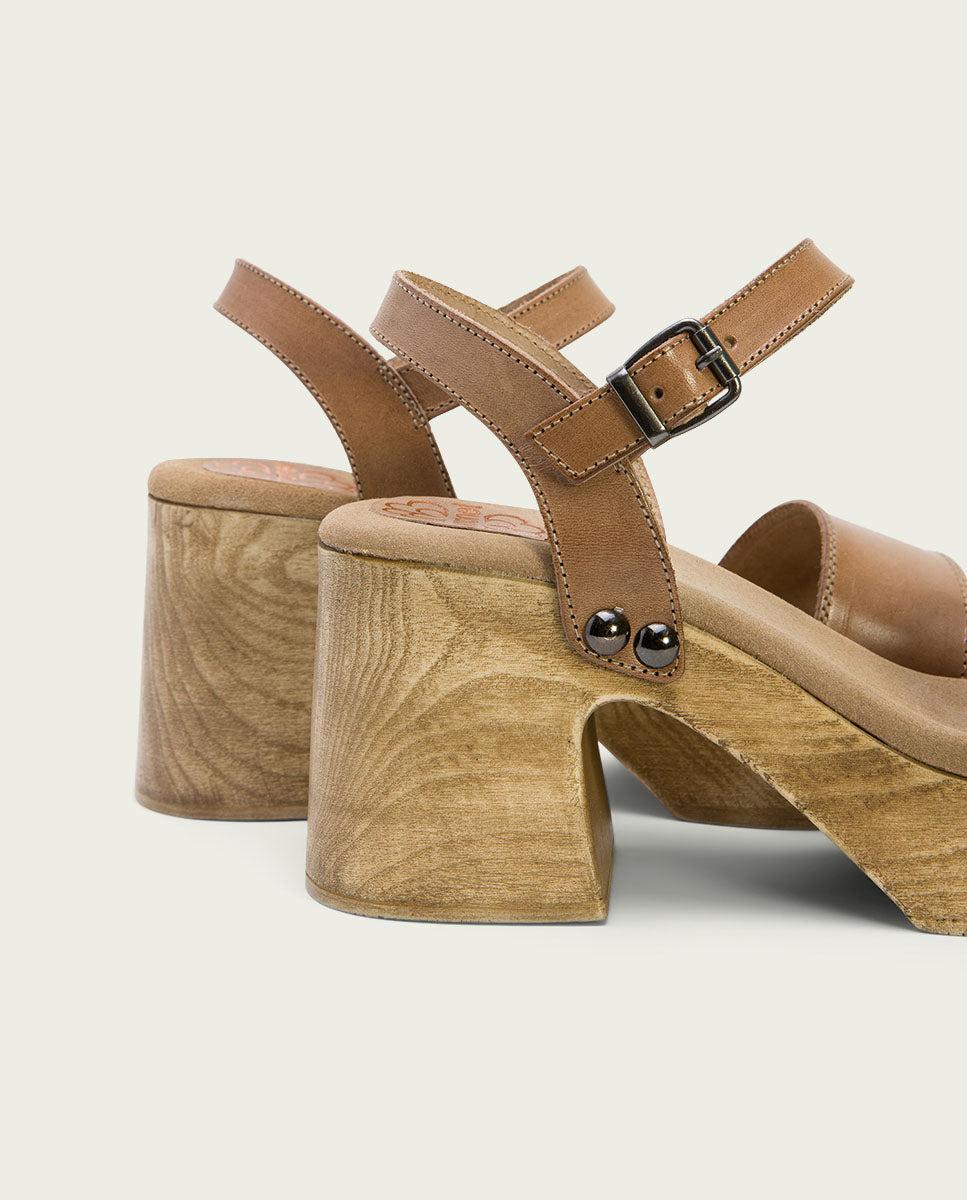 porronet SANDALIA TACON MEDIO PIEL TAUPE MAXINE En oferta