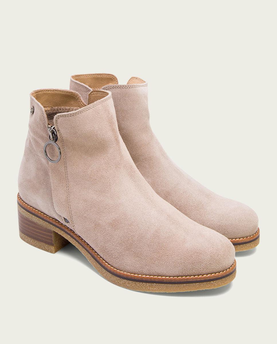 porronet BOTINES PLANOS ARENA CON CREMALLERA POPPY Gran oferta