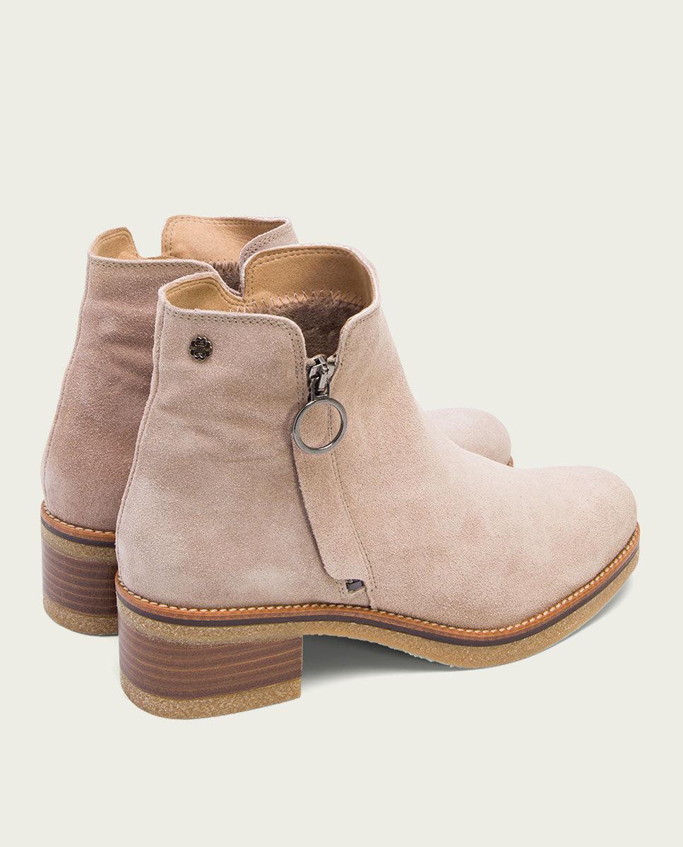 porronet BOTINES PLANOS ARENA CON CREMALLERA POPPY Gran oferta