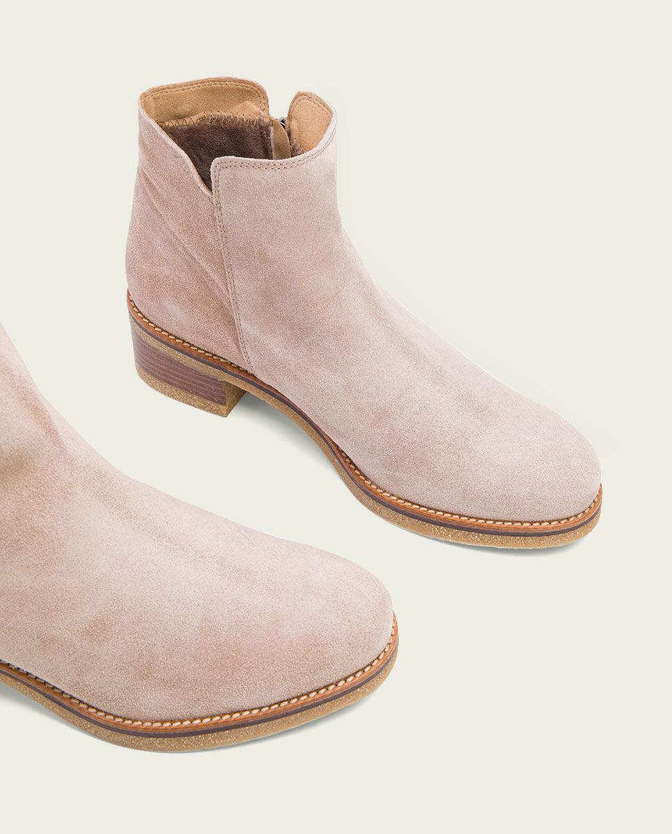 porronet BOTINES PLANOS ARENA CON CREMALLERA POPPY Gran oferta
