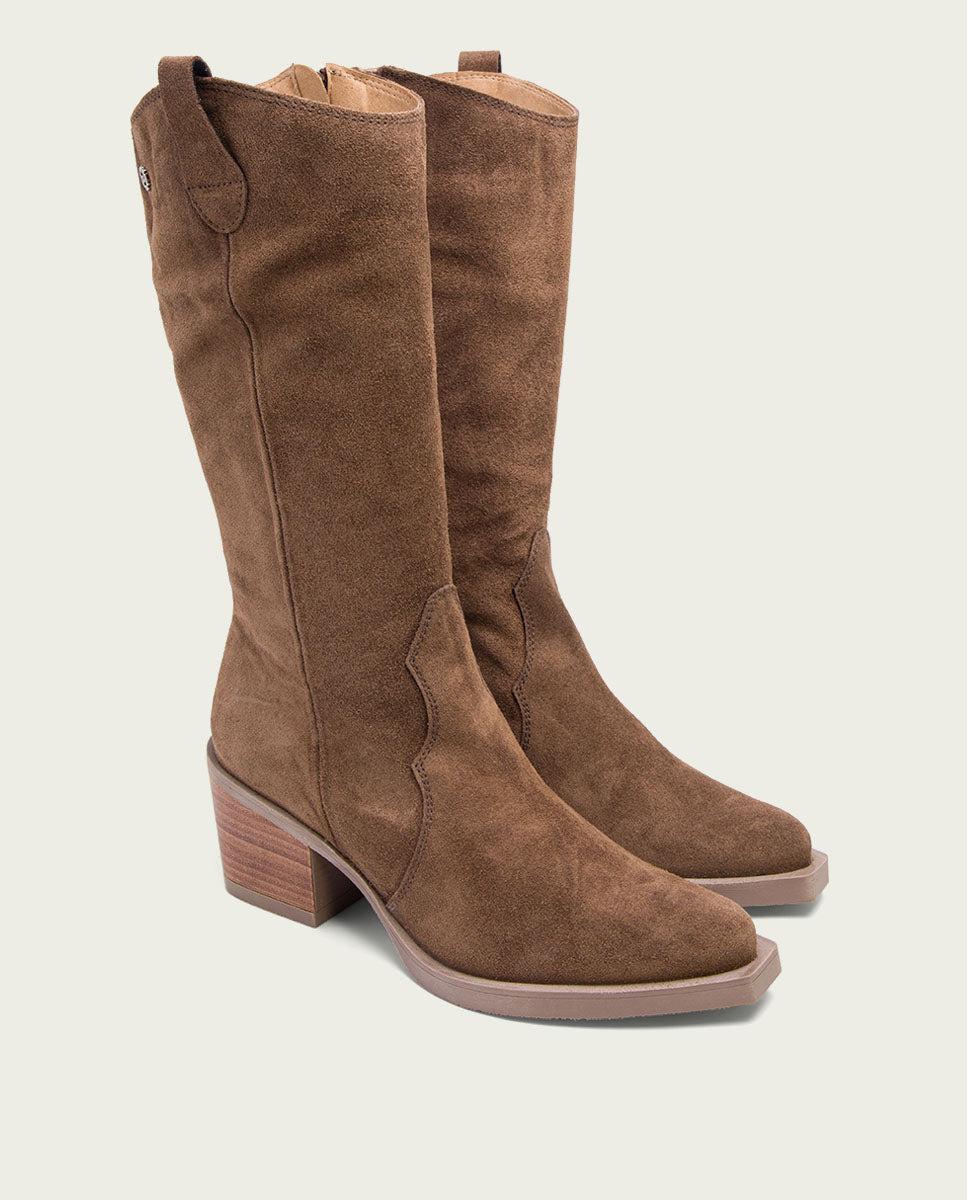 porronet BOTAS COWBOY MOKA CON CREMALLERA JAVA Rebajas de fábrica