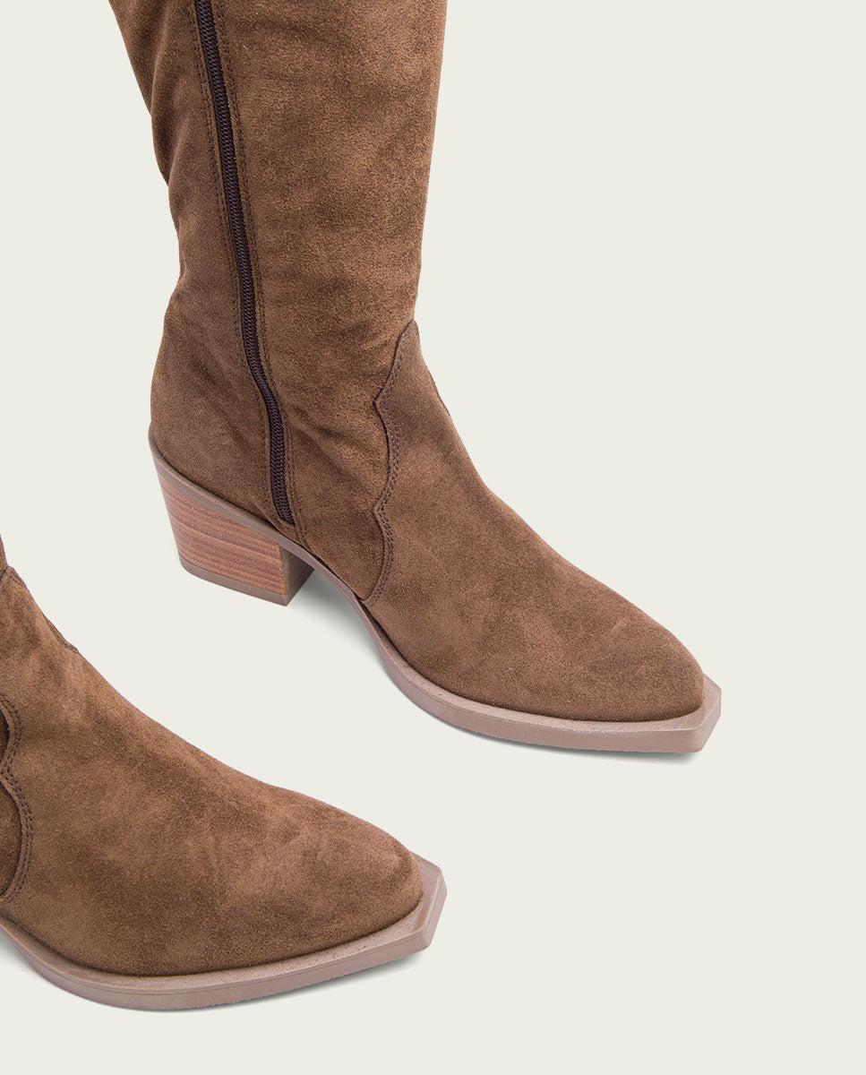 porronet BOTAS COWBOY MOKA CON CREMALLERA JAVA Rebajas de fábrica
