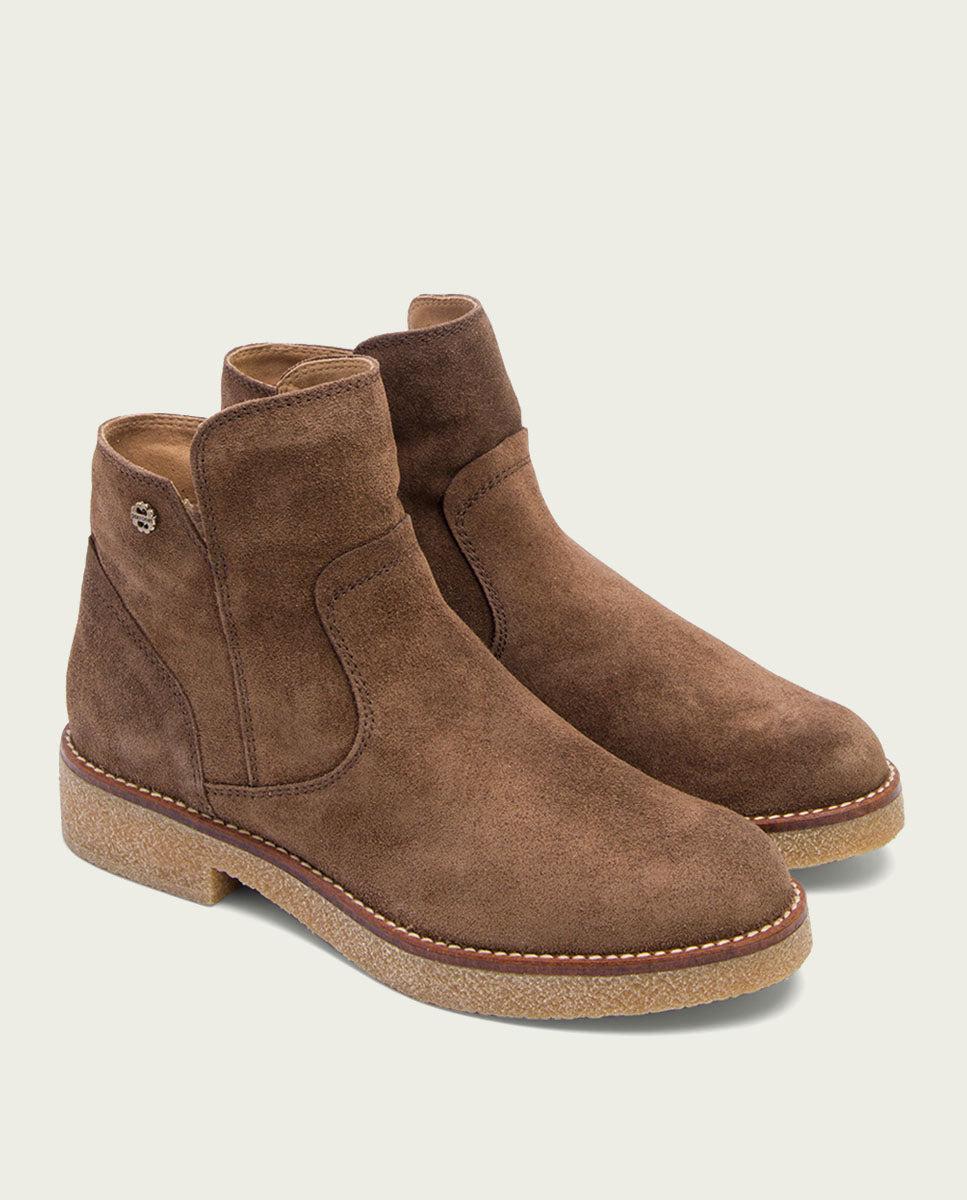 porronet BOTINES PLANOS MOKA CON CREMALLERA VALERIE Ventas relámpago