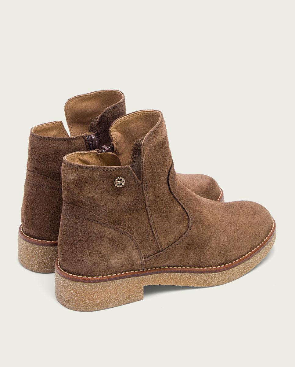 porronet BOTINES PLANOS MOKA CON CREMALLERA VALERIE Ventas relámpago