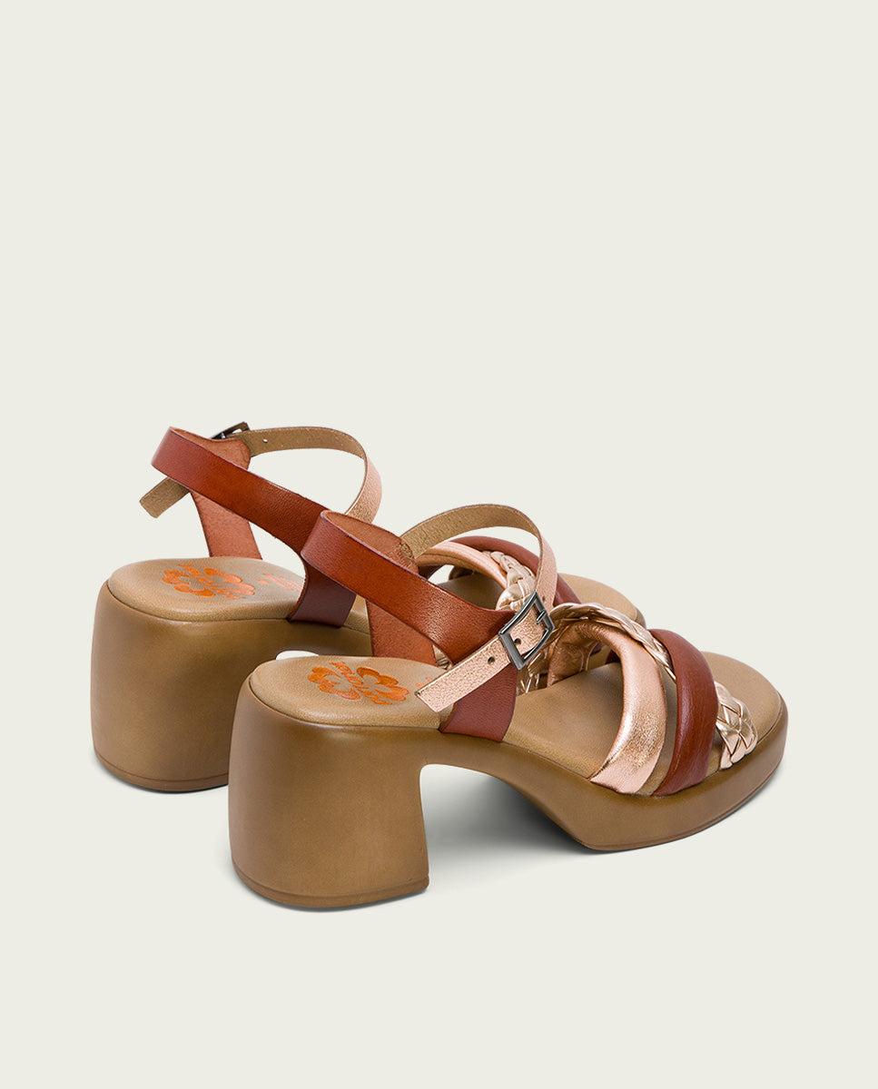 porronet SANDALIA TACON PIEL CUERO ROSE HALEY Superdescuento
