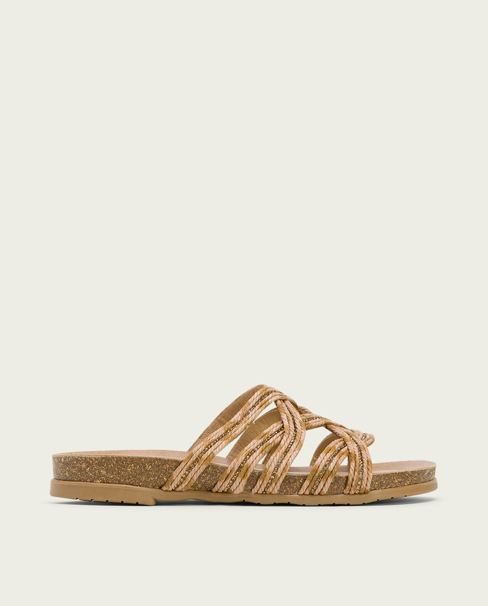 porronet SANDALIA BIO CON PALA TEXTIL PIEL CUERO DAFNE 2025