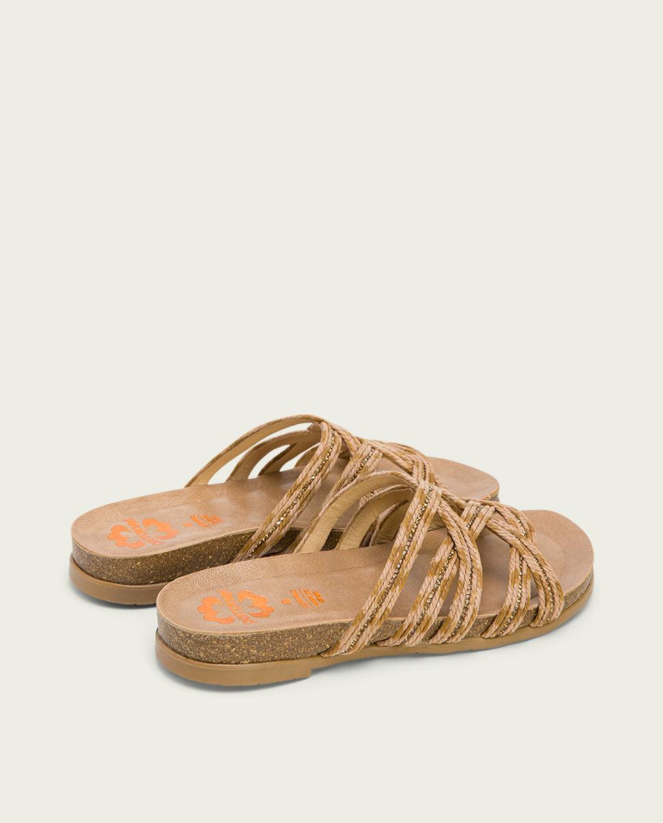 porronet SANDALIA BIO CON PALA TEXTIL PIEL CUERO DAFNE 2025