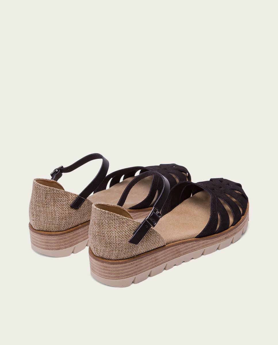 porronet SANDALIA DE SERRAJE NEGRO BIANCA Rebajas