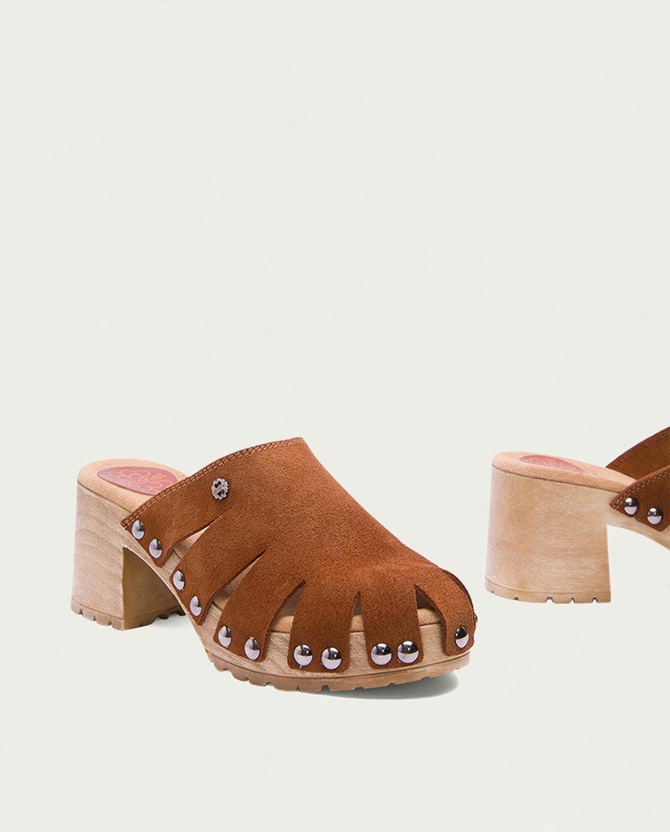 porronet SANDALIA TACÓN SERRAJE CUERO GIA Venta caliente