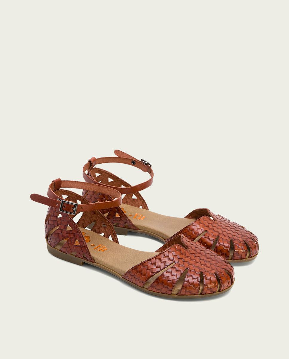 porronet SANDALIA PLANA PIEL CUERO BECCA Tienda