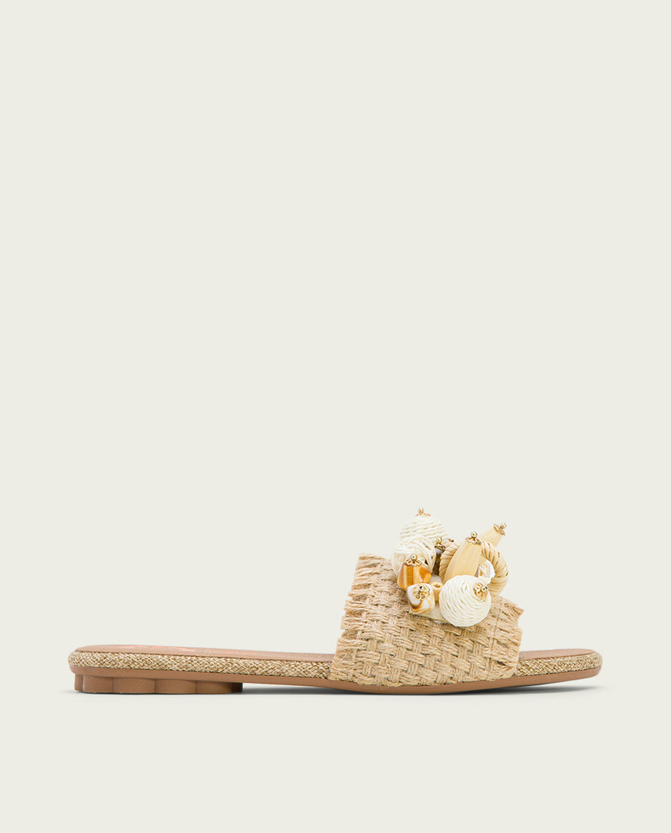porronet SANDALIA PLANA PIEL YUTE BLANCO ANNA Grandes descuentos