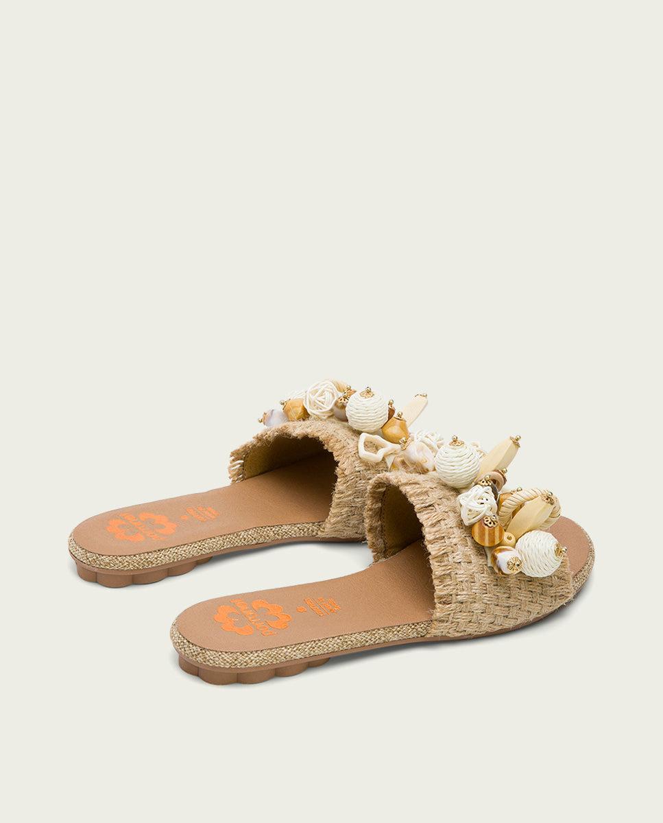 porronet SANDALIA PLANA PIEL YUTE BLANCO ANNA Grandes descuentos
