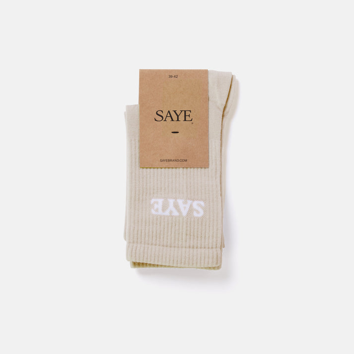 saye Mid-crew Everyday Socks - Almond Limitado a 3 días