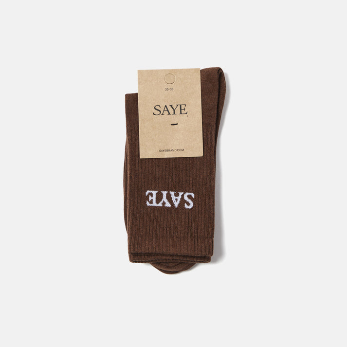 saye Mid-crew Everyday Socks - Chocolate Gran oferta