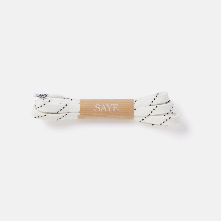 saye Flat Laces - Black Stripe Liquidación