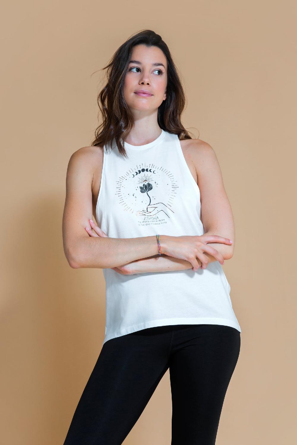 shambhala barcelona Top Jijivisha Blanco Roto En oferta