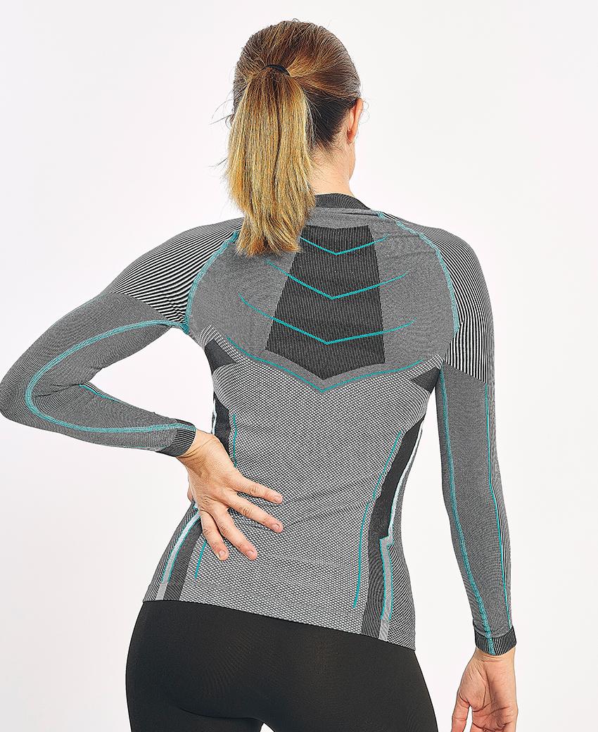 sport hg VERGES Camiseta de manga larga con fibra de carbono azul fluor Superdescuento