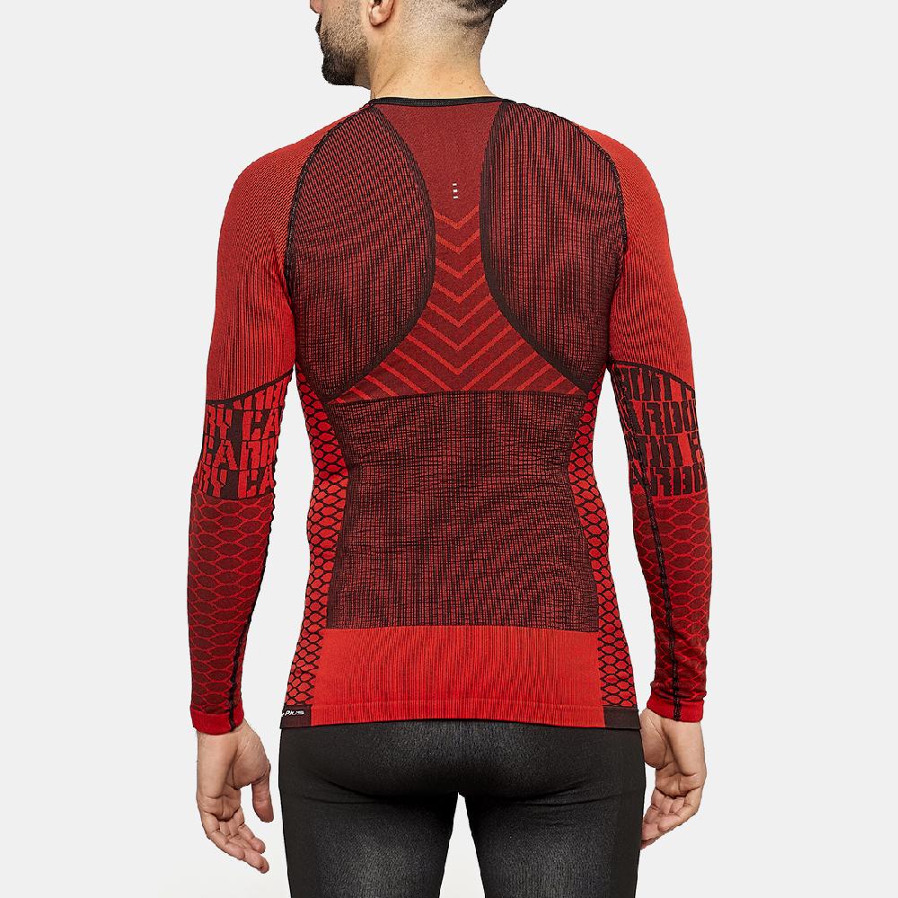sport hg C-FURY Camiseta masculina de manga larga con fibra de carbono rojo Descuento