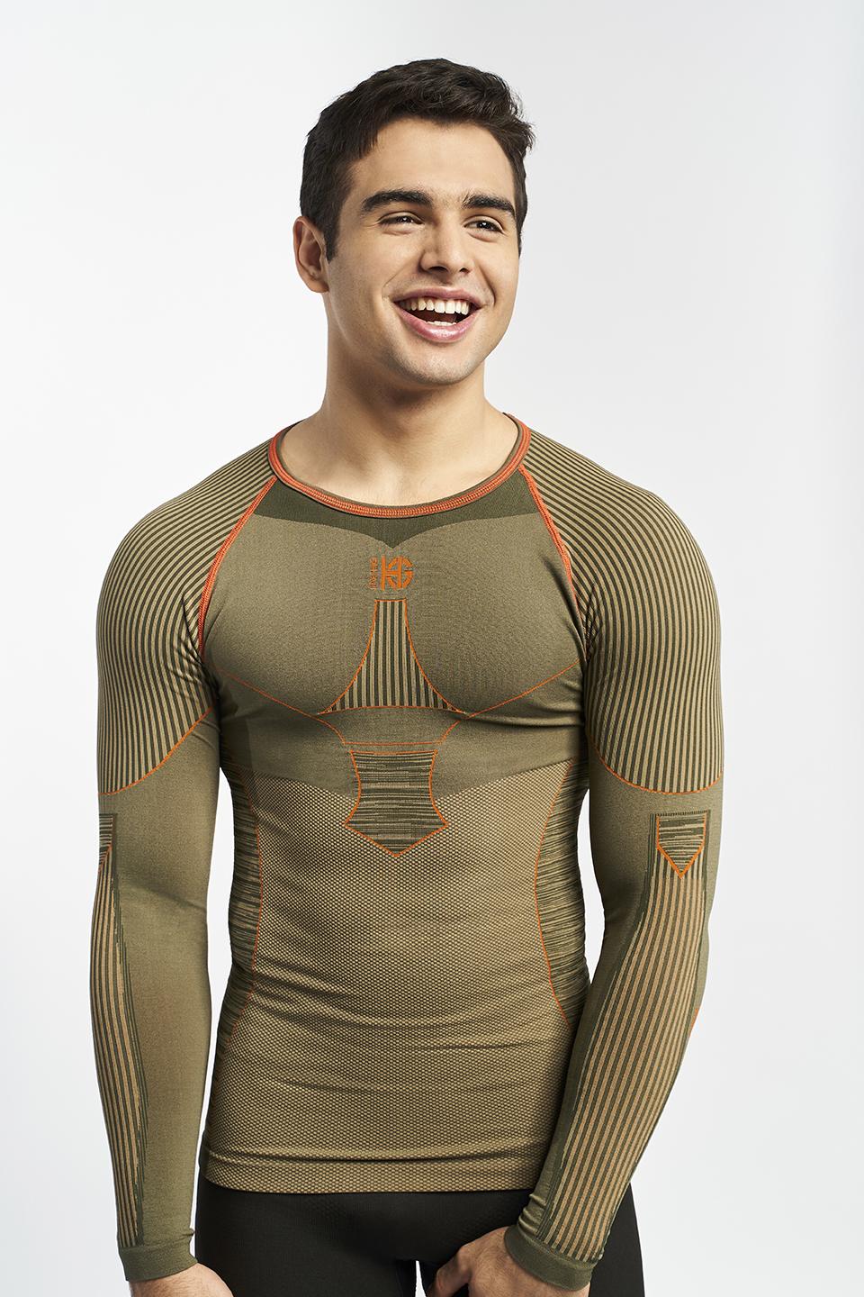 sport hg C-XTREM Camiseta masculina de manga larga con fibra de carbono arena Rebajas online