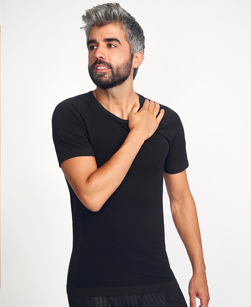 sport hg BASIS Camiseta de manga corta negro Precio de fábrica