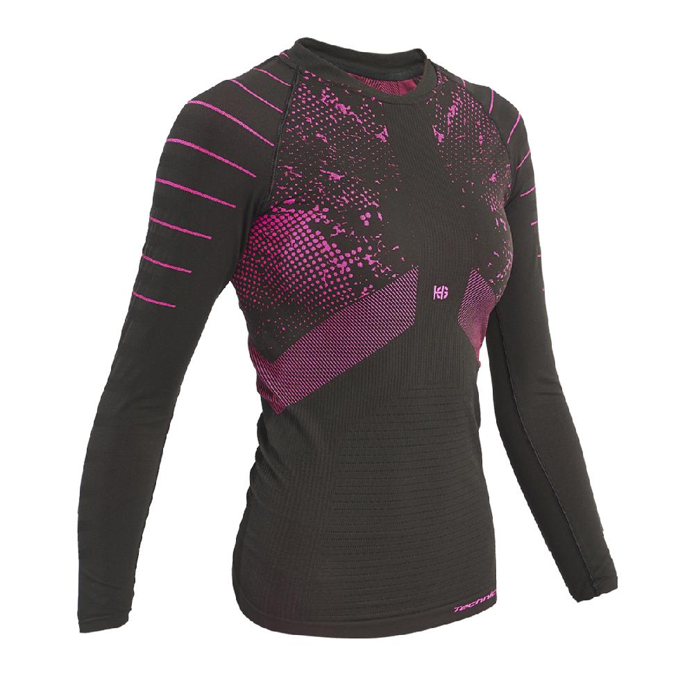 sport hg JET Camiseta femenina de manga larga con fibra de carbono negro/fucsia Rebajas