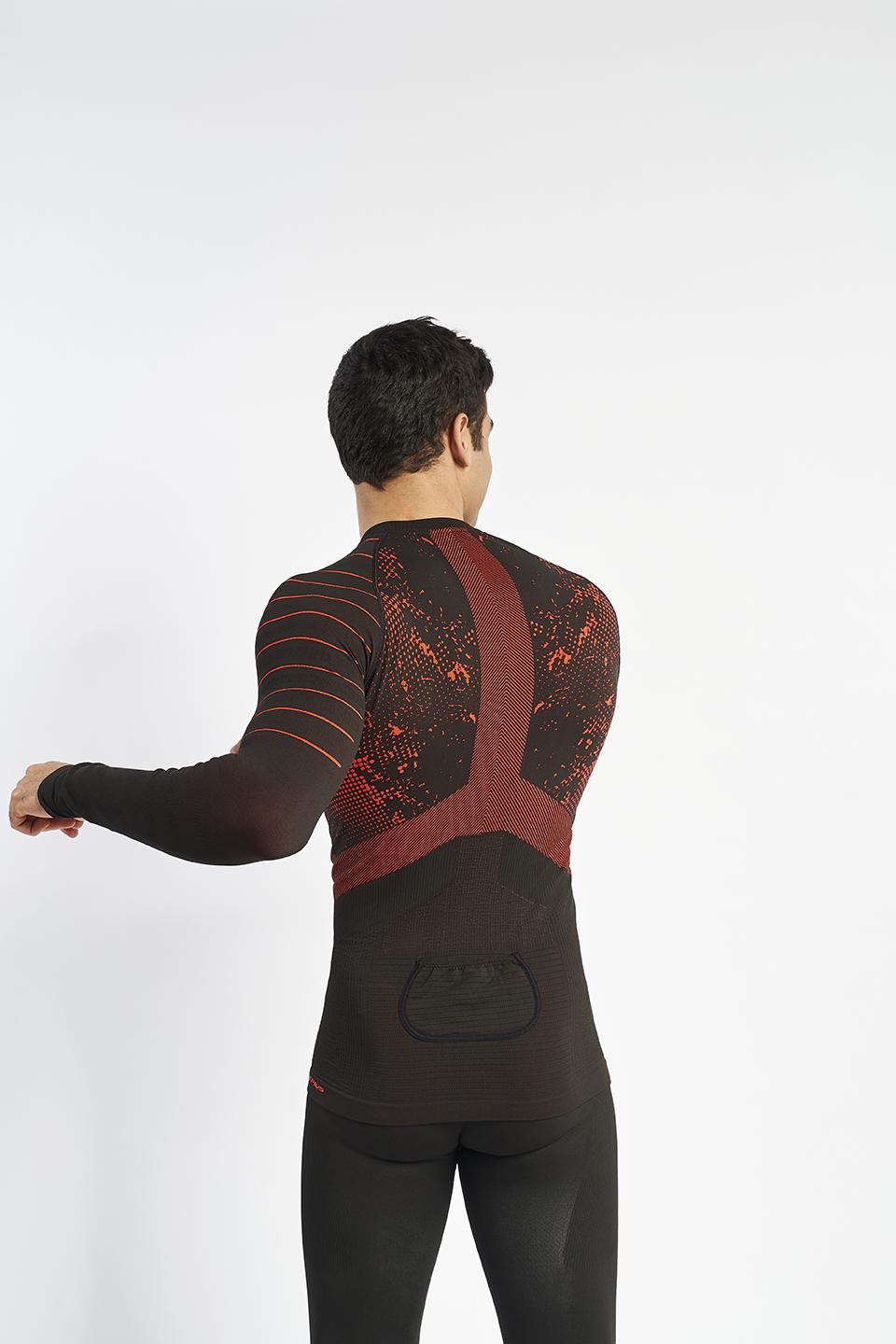 sport hg JET Camiseta masculina de manga larga con fibra de carbono naranja Venta caliente