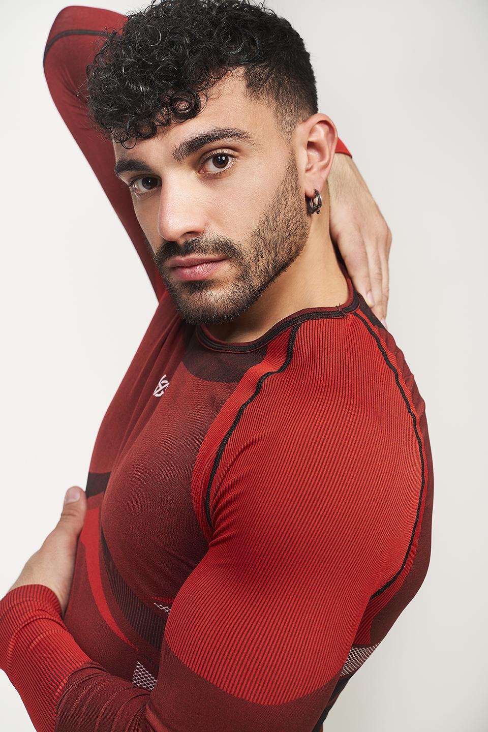 sport hg PALMER Camiseta masculina de manga larga con fibra de carbono rojo Rebajas de fábrica