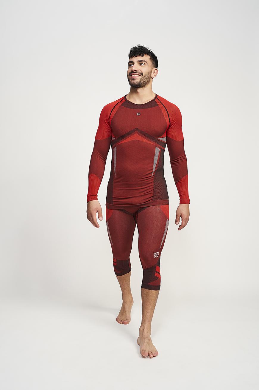 sport hg PALMER Camiseta masculina de manga larga con fibra de carbono rojo Rebajas de fábrica
