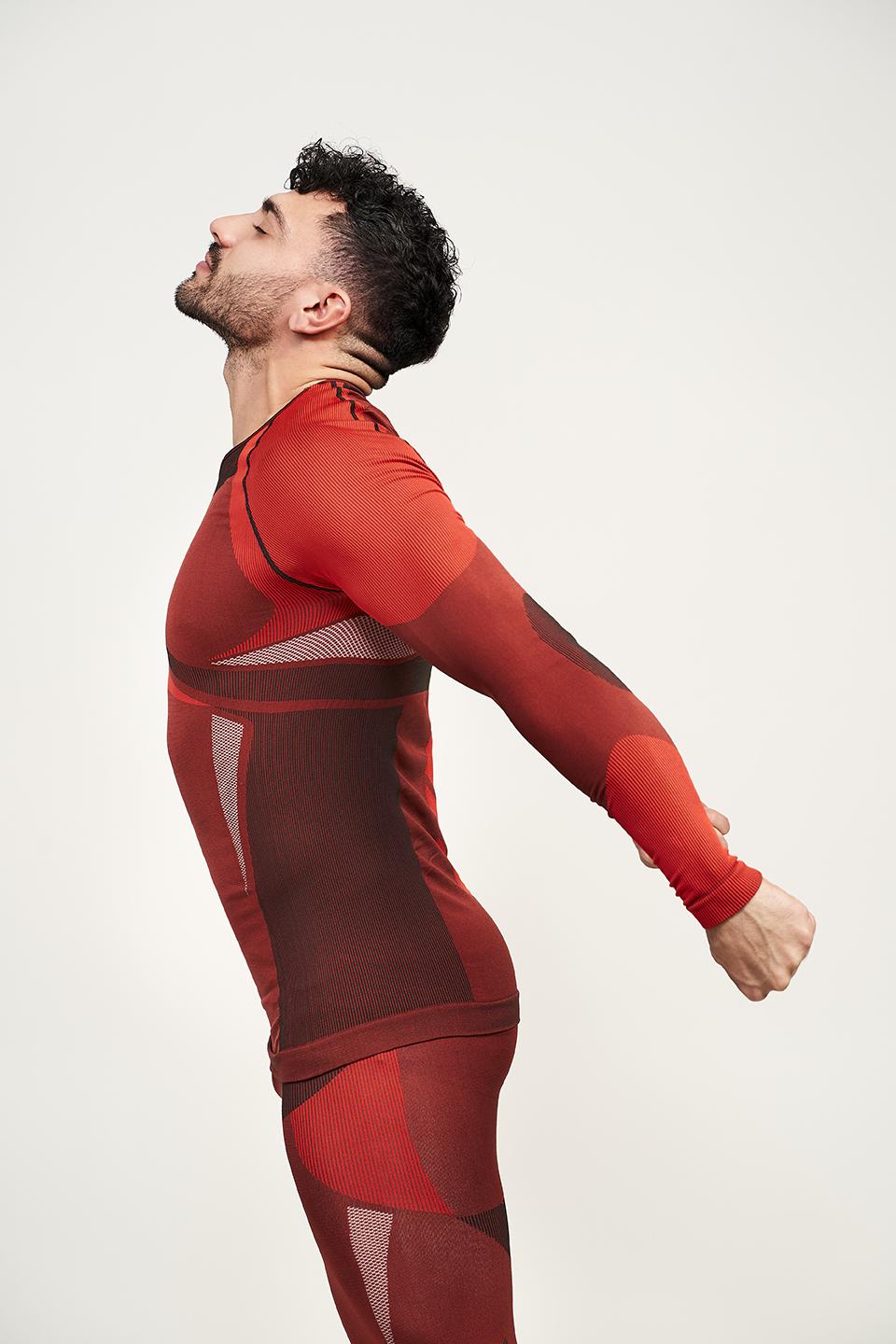 sport hg PALMER Camiseta masculina de manga larga con fibra de carbono rojo Rebajas de fábrica