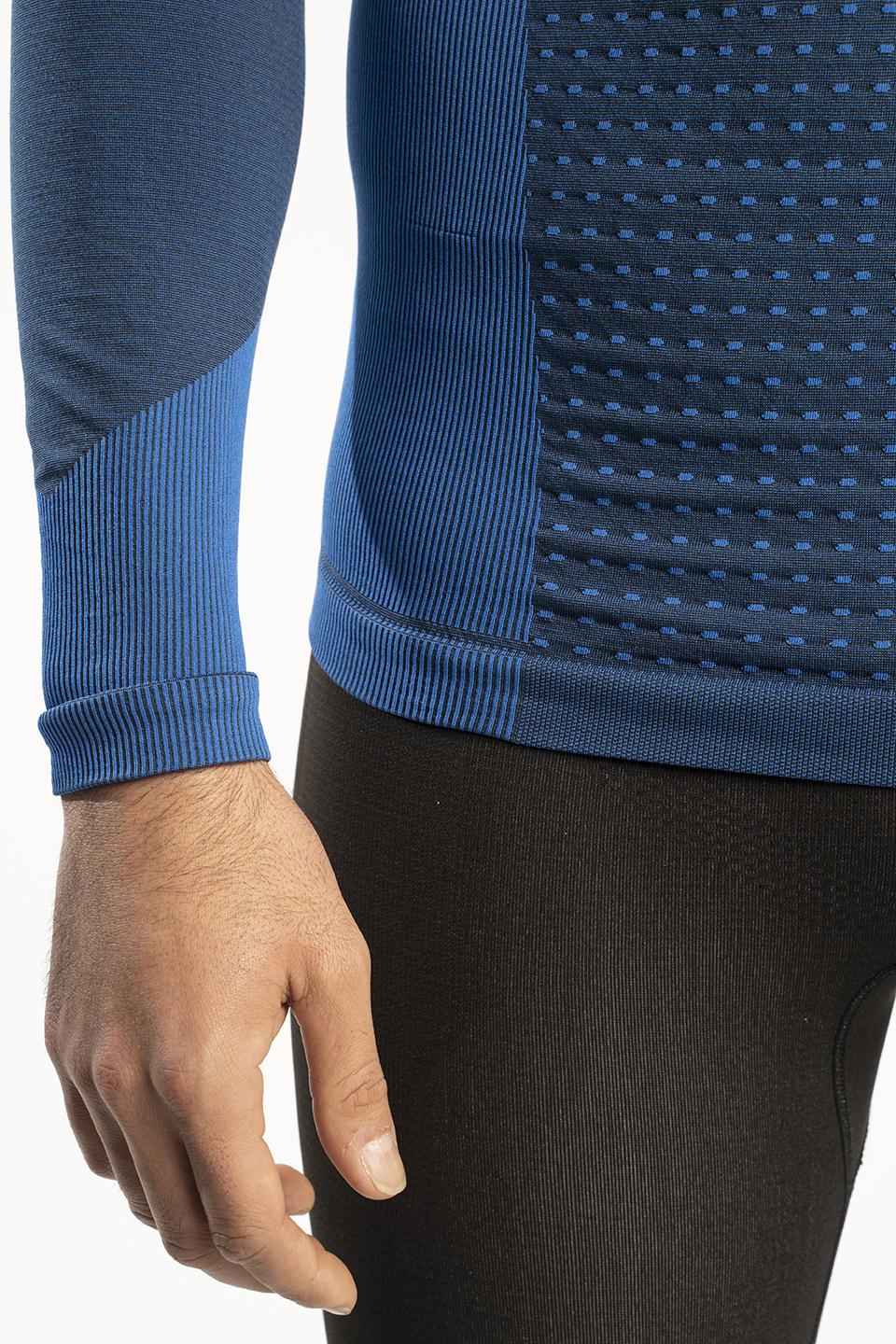sport hg SOMMA Camiseta masculina de manga larga con fibra de carbono azul Liquidación