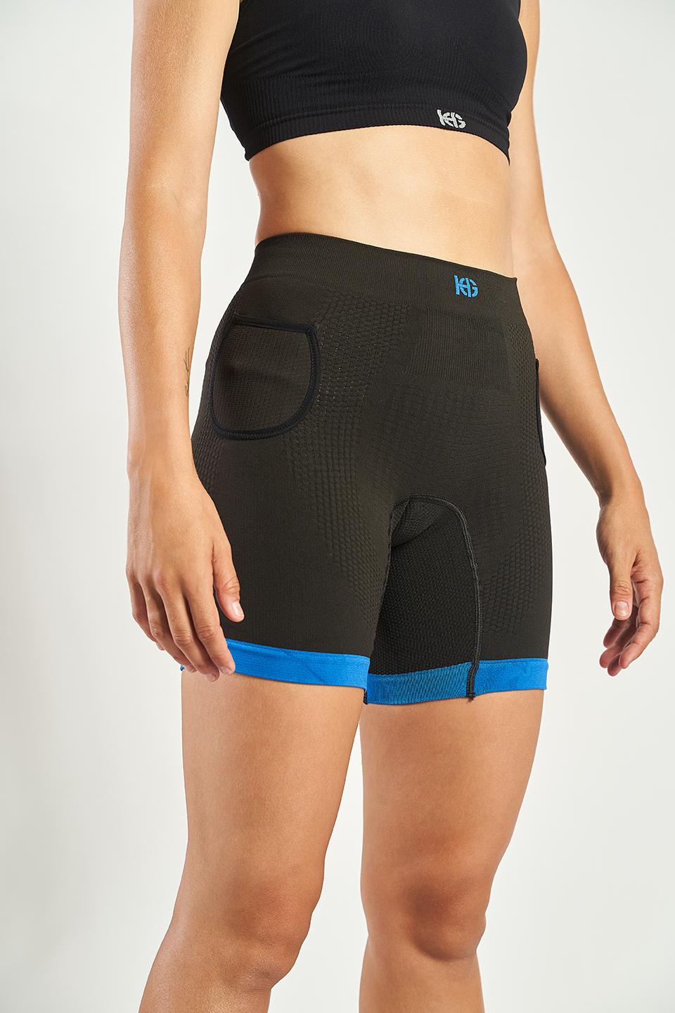 sport hg KERRY Malla corta técnica negro/azul Libre de impuestos