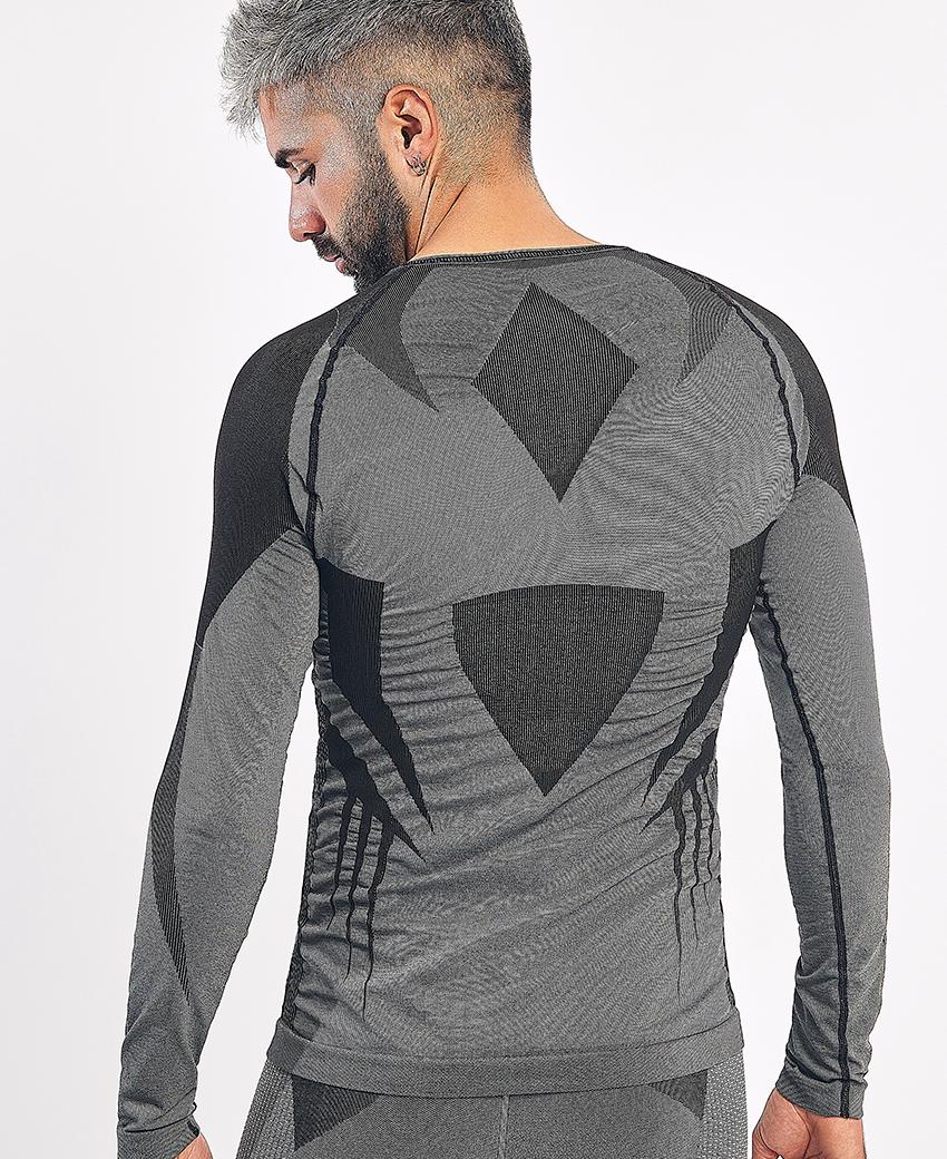 sport hg RAVEN Camiseta de manga larga con fibra de carbono negro y gris En línea