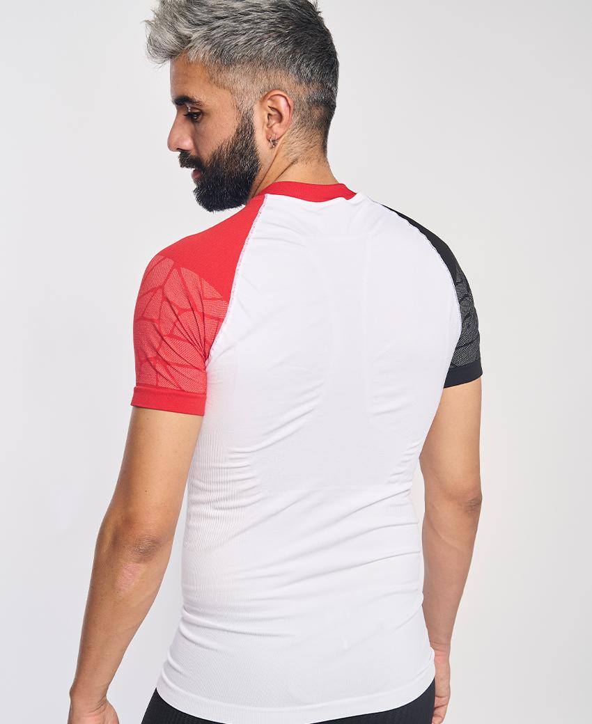 sport hg PRO TEAM Camiseta de manga corta con fibra de carbono blanco Outlet