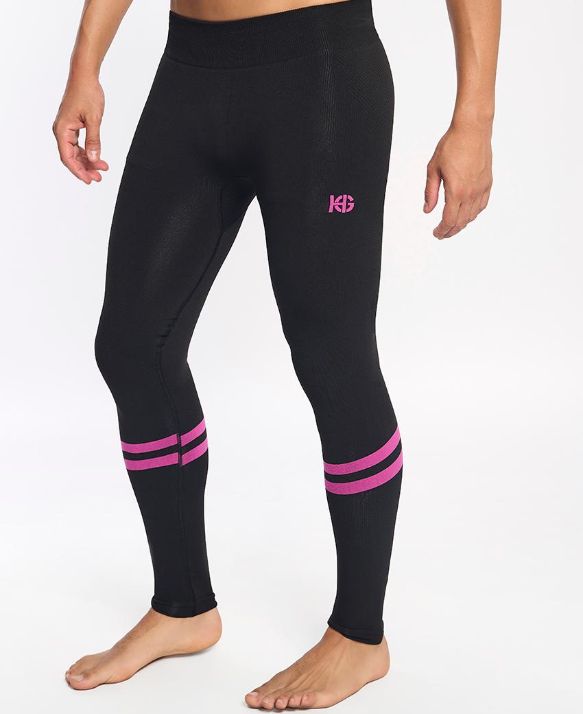 sport hg PENTRO UNISEX Malla larga técnica con fibra de carbono negro y fucsia Outlet online