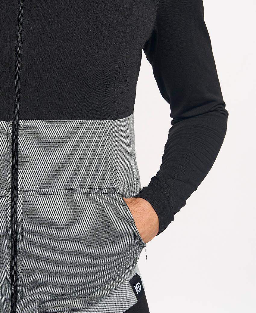 sport hg KOMI Chaqueta técnica negra y gris Liquidación