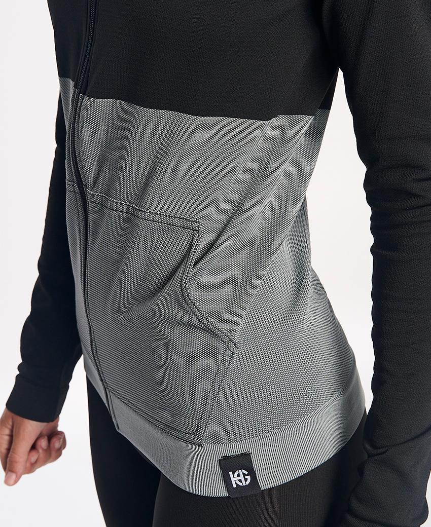 sport hg KOMI Chaqueta técnica negra y gris Mejor oferta