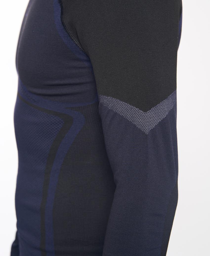 sport hg NORTH Camiseta de manga larga de doble capa negra y marino Rebajas online