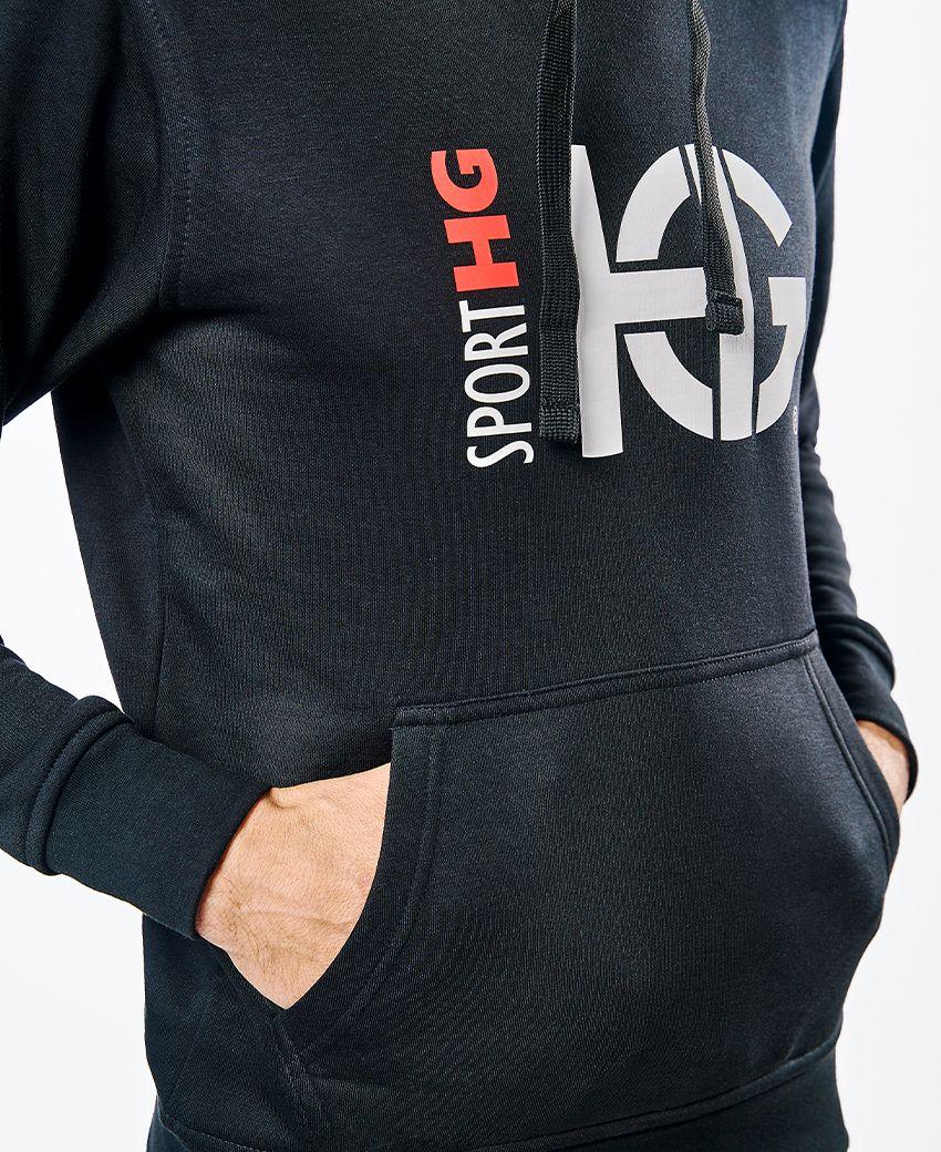 sport hg CLASS Sudadera de algodón negra Devoluciones gratuitas
