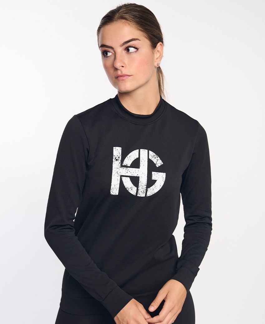 sport hg LOBBY UNISEX Sudadera técnica de segunda capa negra Limitado a 3 días