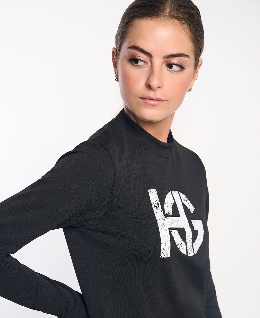 sport hg LOBBY UNISEX Sudadera técnica de segunda capa negra Limitado a 3 días