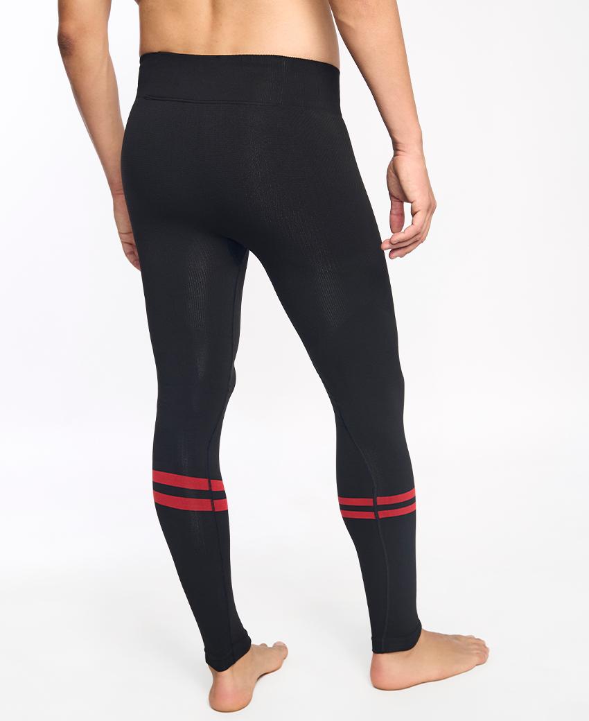 sport hg PENTRO UNISEX Malla larga técnica con fibra de carbono negro y rojo unisex Precios de Black Friday