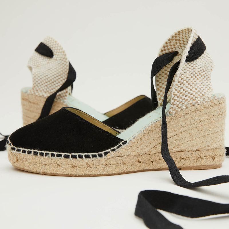 star love alpargata cuña mujer COLUMBA NEGRO cintas COMPRAR AHORA