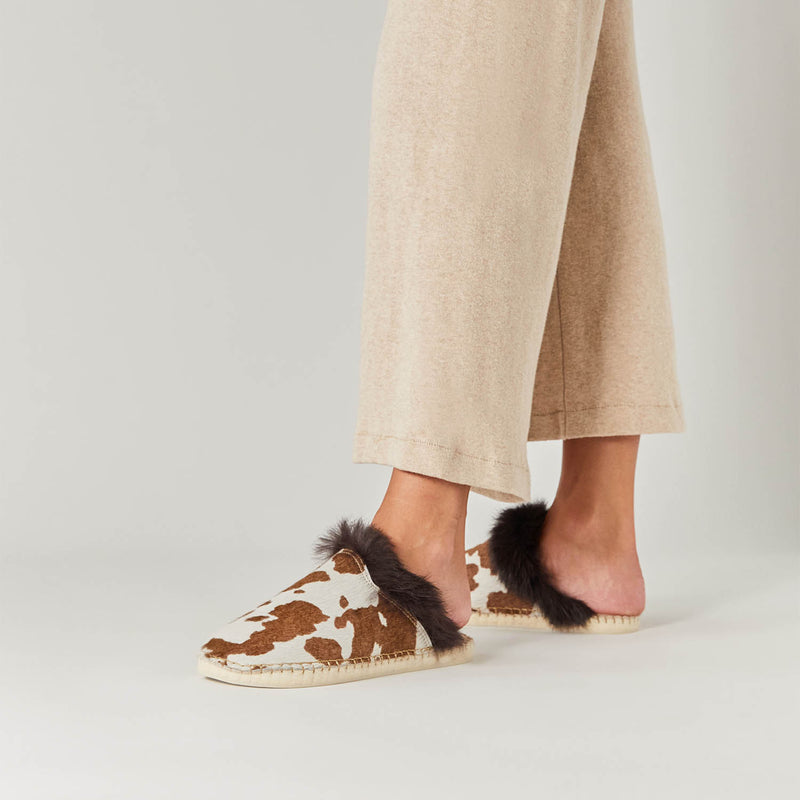 star love Zapatilla de mujer estampado piel vaca Aurora 90 Limitado a 3 días