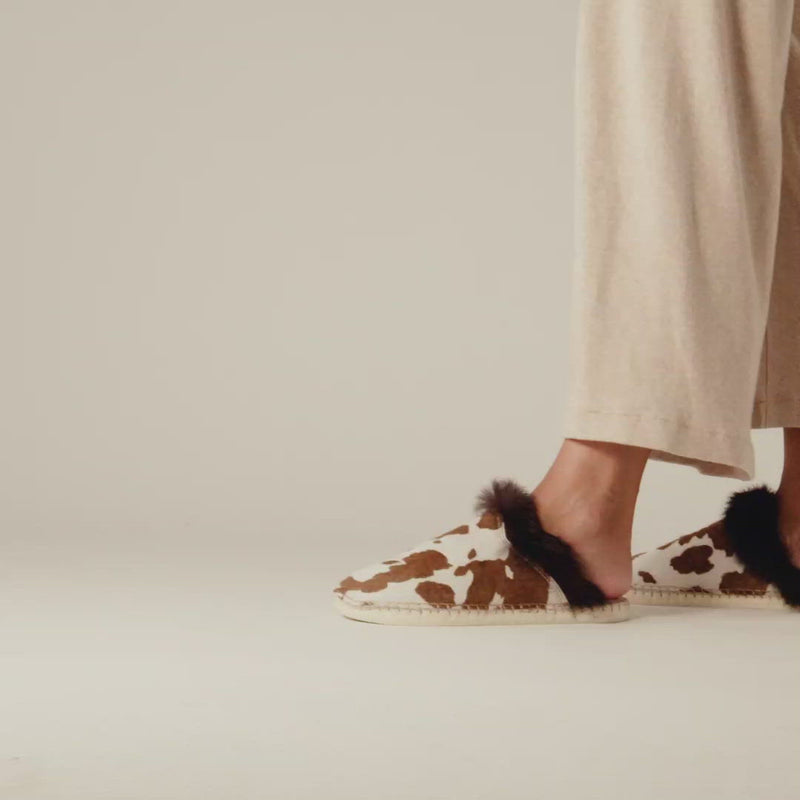 star love Zapatilla de mujer estampado piel vaca Aurora 90 Limitado a 3 días