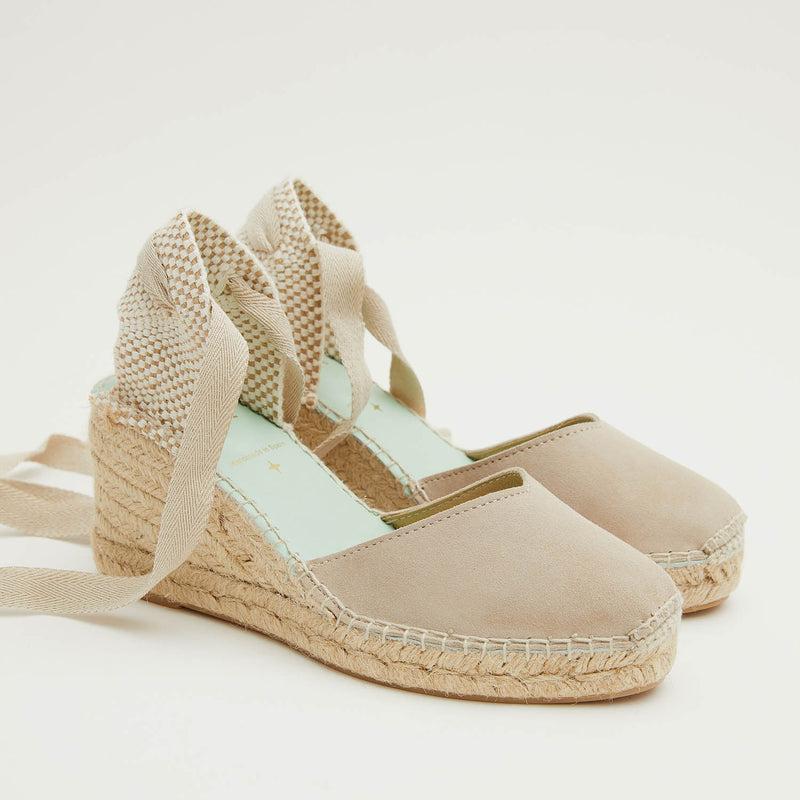 star love Alpargata mujer cuña COLUMBA PIEDRA cintas Outlet online