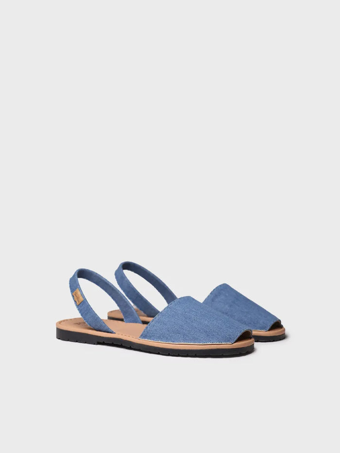 toni pons GRAU-TX - Abarca de hombre en denim con planta de piel | GRAU-TX Promoción por tiempo limitado