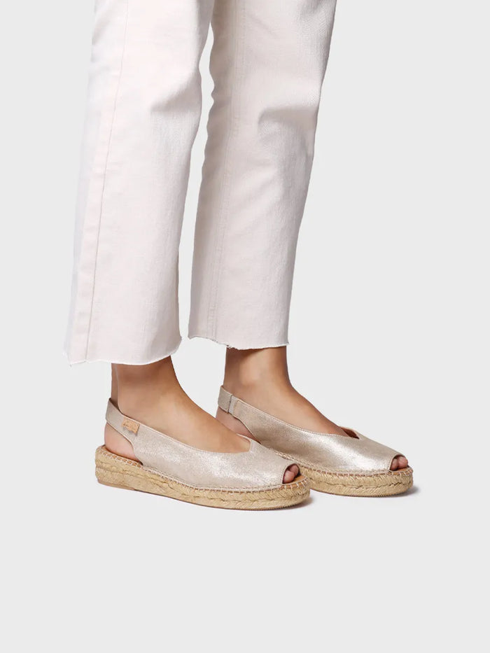 toni pons ERICA-AS - Alpargata peep toe de mujer en piel brillante | ERICA-AS Ofertas de temporada