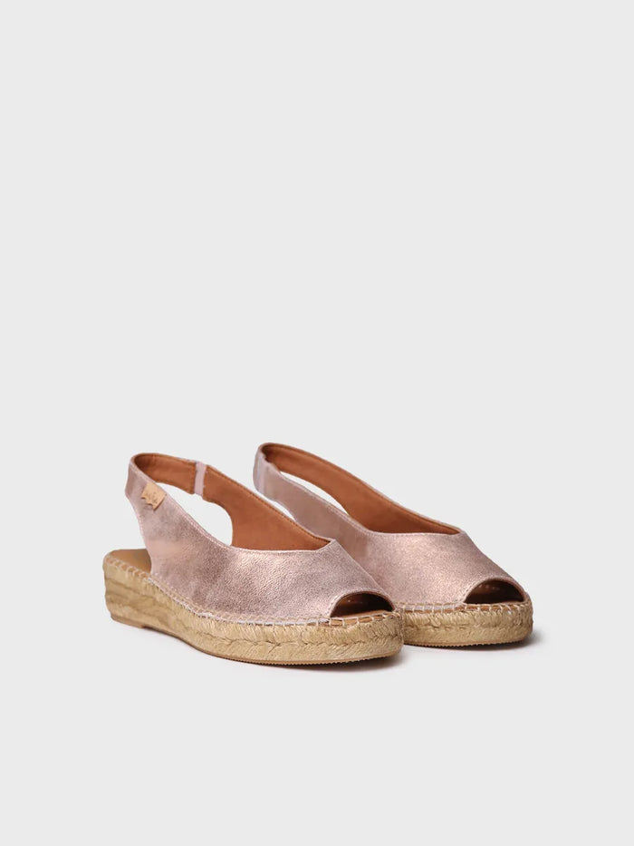 toni pons ERICA-AS - Alpargata peep toe de mujer en piel brillante | ERICA-AS Ofertas especiales
