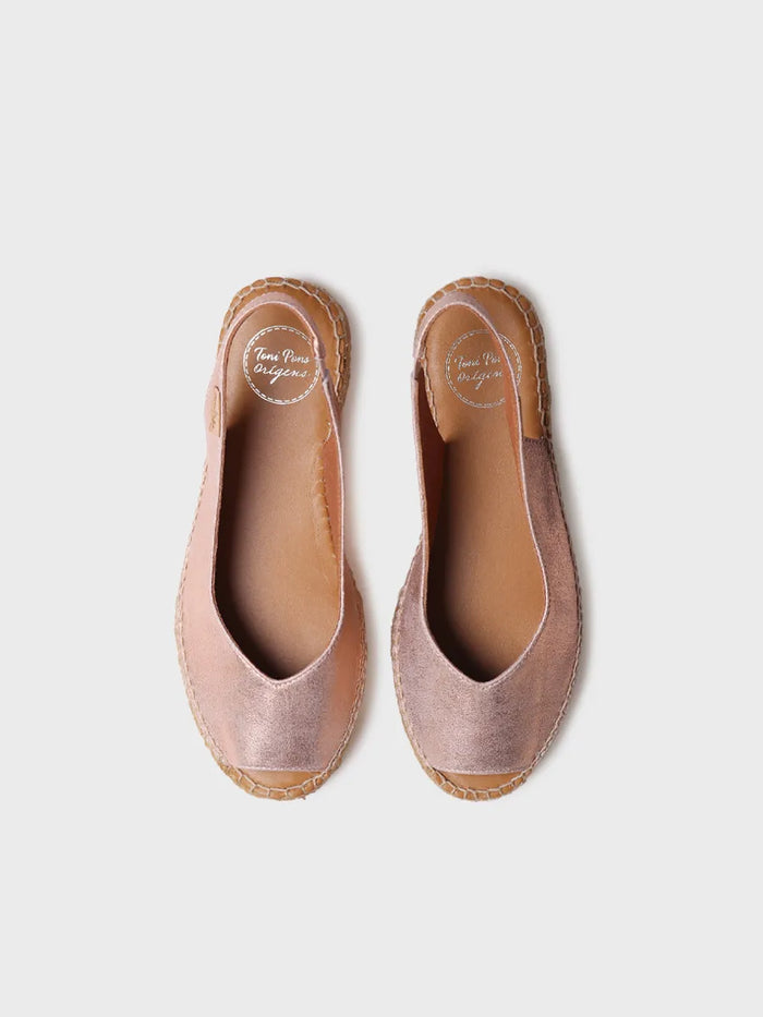 toni pons ERICA-AS - Alpargata peep toe de mujer en piel brillante | ERICA-AS Ofertas especiales