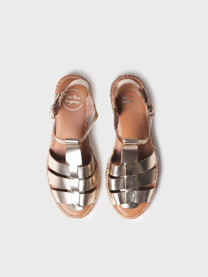 toni pons EMMA - Sandalias cangrejeras planas de mujer en piel | EMMA Ventas relámpago